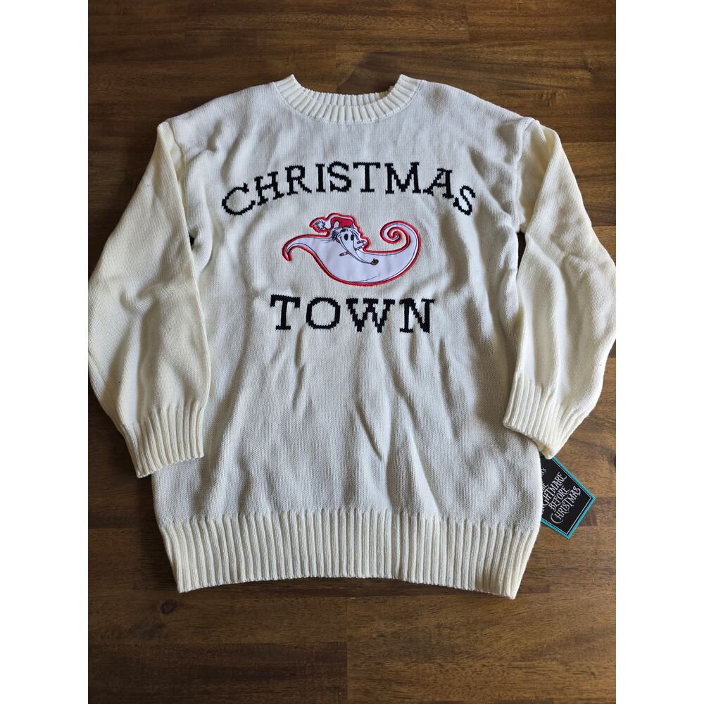 Girls' Disney The Nightmare Before Christmas Sweater - Ivory S